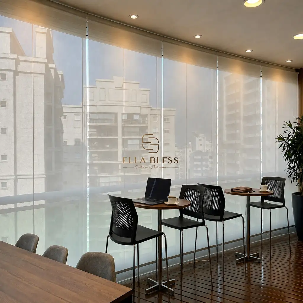 Persiana Rolô Tela Solar 5% cor Branco