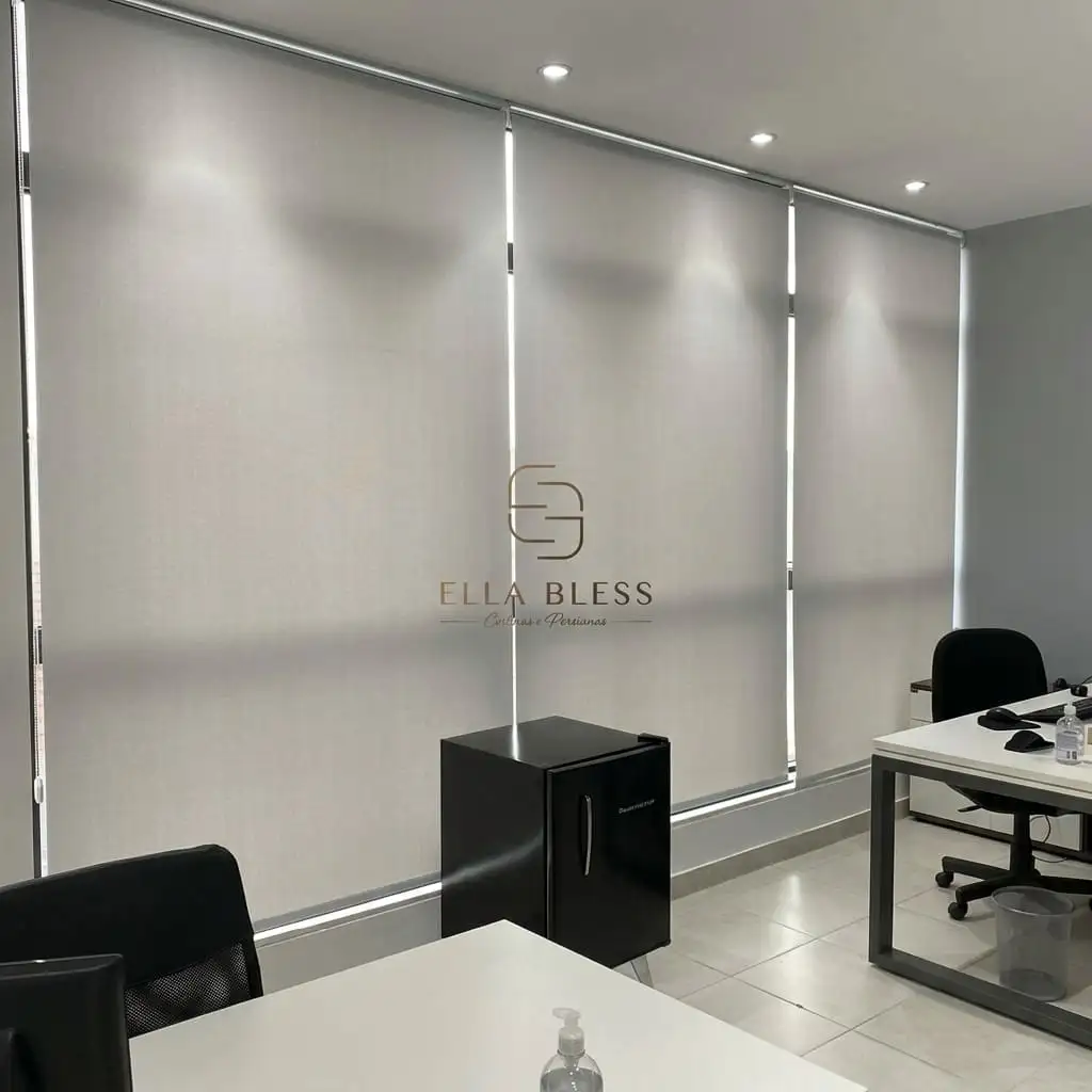 Persiana Rolô Tela Solar 0% cor Cinza
